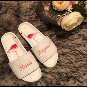 NWOT Joshua Sanders Rosé Anyone? Slides